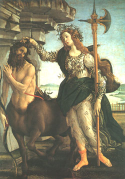 Botticelli: Camilla og kentauren (ca. 1482)