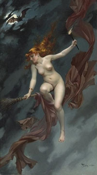 Luis Ricardo Falero: Nattens muse (1870)